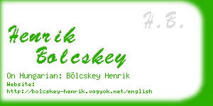 henrik bolcskey business card