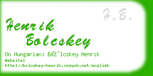 henrik bolcskey business card